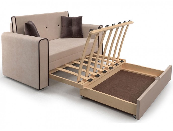 Выкатной диван "Санта" микровельвет артикул 1963