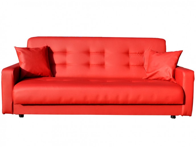 Диван-книжка "Аккорд" экокожа красный