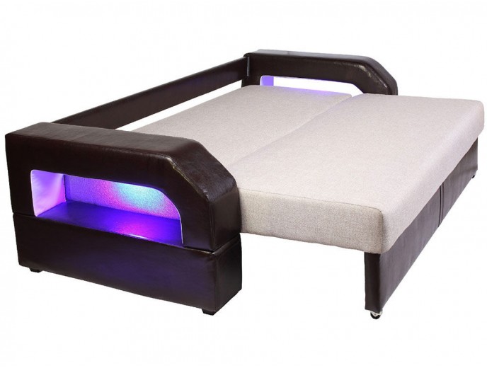 Диван-еврокнижка "Манчестер" с подсветкой рогожка артикул 2252