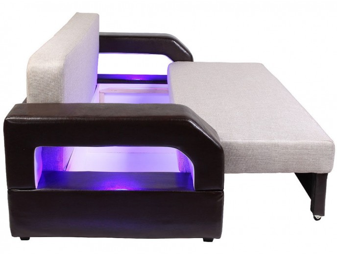 Диван-еврокнижка "Манчестер" с подсветкой рогожка артикул 2252