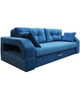 Диван-еврокнижка "Манчестер" велюр Колибри синий