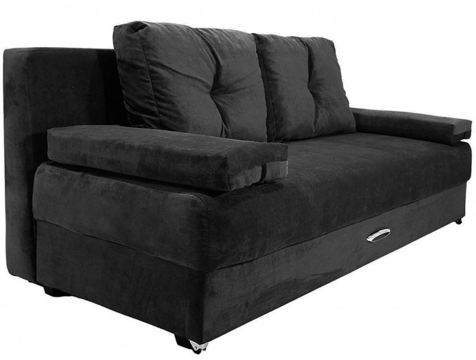 Диван-еврокнижка "Амстердам" мини Люкс черный