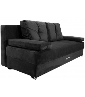 Диван-еврокнижка "Амстердам" мини Люкс черный