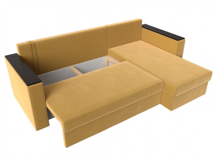 Угловой диван "Атланта Лайт БС" вельвет артикул 2966