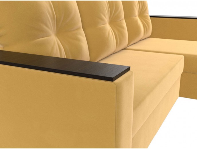 Угловой диван "Атланта Лайт БС" вельвет артикул 2966