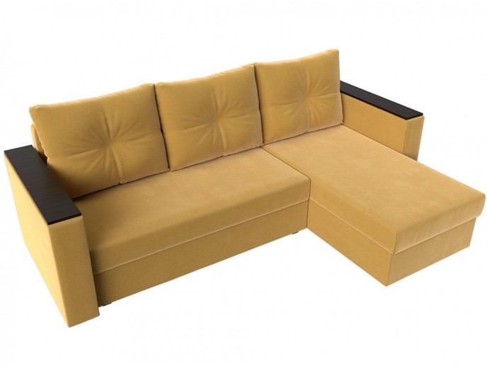 Угловой диван "Атланта Лайт БС" вельвет артикул 2966