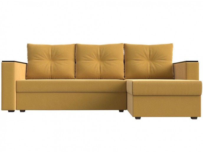 Угловой диван "Атланта Лайт БС" вельвет артикул 2966