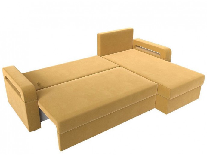 Угловой диван "Гермес Лайт" микровельвет артикул 1297