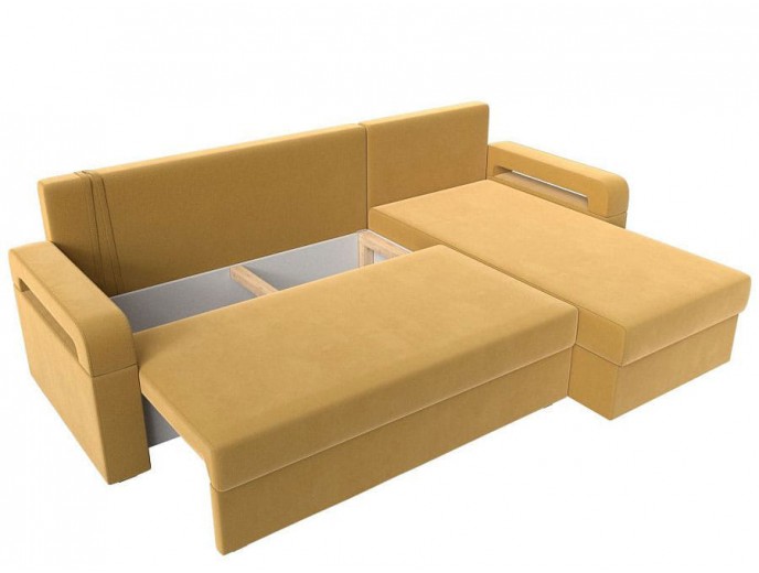 Угловой диван "Гермес Лайт" микровельвет артикул 1297