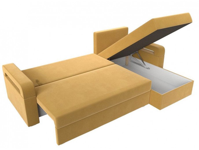 Угловой диван "Гермес Лайт" микровельвет артикул 1297