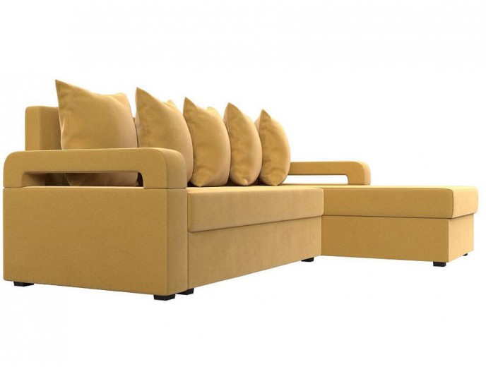 Угловой диван "Гермес Лайт" микровельвет артикул 1297